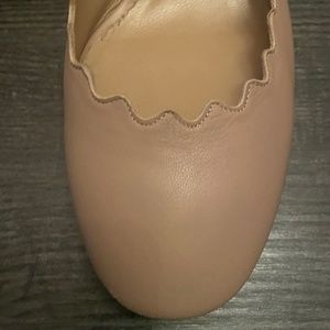 Chloe Lauren Leather Pink Tea Pumps